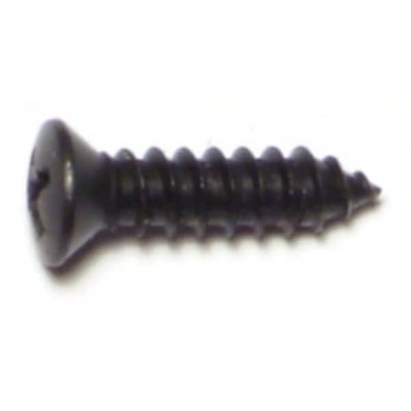 Midwest Fastener Sheet Metal Screw, #10 x 3/4 in, Black Steel Oval Head Phillips Drive, 25 PK 72212 - main